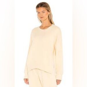 Sundry Women's Soft Cream Crew Neck Sweater
